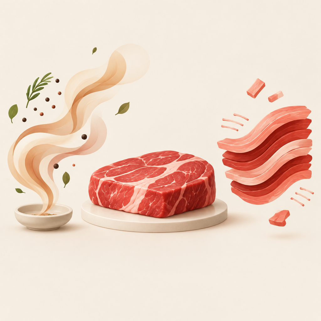 AI 생성 설명 이미지: 안산일동맛집 유니드정육식당 | 고기 메뉴의 풍미와 식감, 따로 읽는 법
